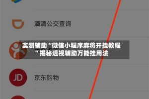 实测辅助“微信小程序麻将开挂教程”揭秘透视辅助万能挂用法