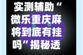 实测辅助“微乐重庆麻将到底有挂吗”揭秘透视辅助万能挂用法