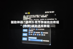 辅助神器“德州扑克作弊辅助挂教程”(作弊)辅助透视教程