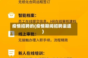 疫情招聘的(疫情期间招聘渠道)