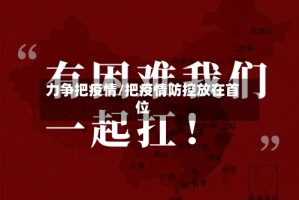 力争把疫情/把疫情防控放在首位