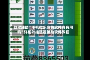 教程辅助“手机微乐麻将软件真有用吗”详细外挂透视辅助软件教程