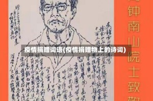 疫情捐赠词语(疫情捐赠物上的诗词)
