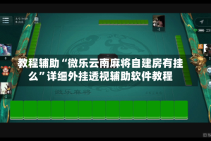教程辅助“微乐云南麻将自建房有挂么”详细外挂透视辅助软件教程