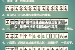 教程辅助“微乐福建麻将自建房有挂么”详细外挂透视辅助软件教程