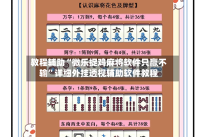 教程辅助“微乐捉鸡麻将软件只赢不输”详细外挂透视辅助软件教程