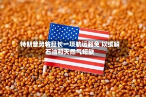 特朗普势将延长一项航运豁免 以缓解石油和天然气短缺