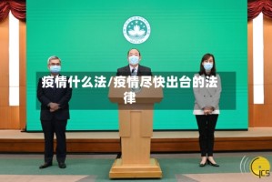 疫情什么法/疫情尽快出台的法律