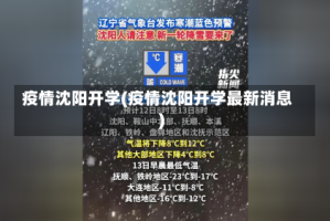 疫情沈阳开学(疫情沈阳开学最新消息)