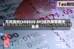方邦股份(688020.SH)拟开展票据池业务