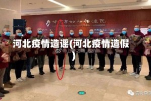 河北疫情造谣(河北疫情造假)
