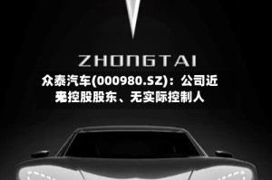 众泰汽车(000980.SZ)：公司近来无控股股东、无实际控制人