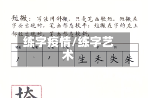 练字疫情/练字艺术
