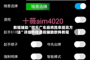 教程辅助“微乐广东麻将胜率提高方法”详细外挂透视辅助软件教程