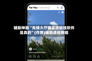 辅助神器“先锋大厅确实透视挂软件是真的”(作弊)辅助透视教程