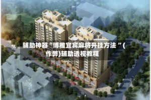 辅助神器“博雅宜宾麻将开挂方法 ”(作弊)辅助透视教程