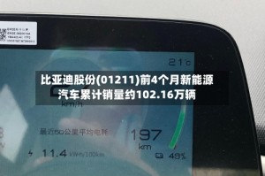 比亚迪股份(01211)前4个月新能源汽车累计销量约102.16万辆