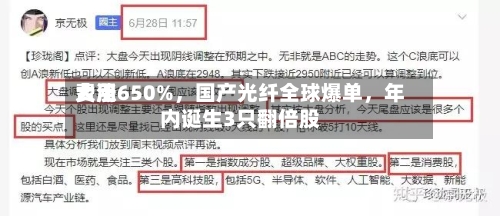 费用大涨650%	，国产光纤全球爆单，年内诞生3只翻倍股-第2张图片