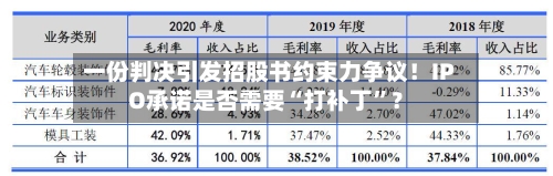 一份判决引发招股书约束力争议！IPO承诺是否需要“打补丁	”？-第2张图片