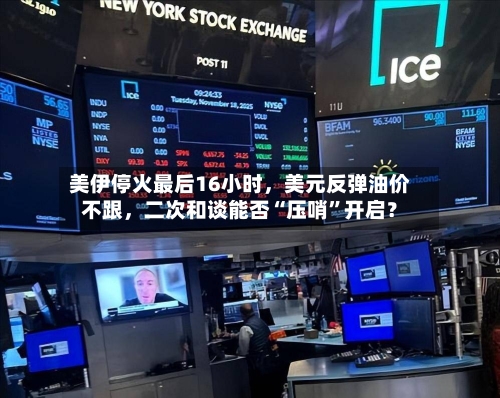 美伊停火最后16小时	，美元反弹油价不跟，二次和谈能否“压哨”开启？-第1张图片