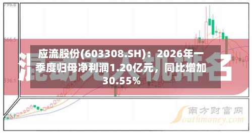 应流股份(603308.SH)：2026年一季度归母净利润1.20亿元	，同比增加30.55%-第1张图片