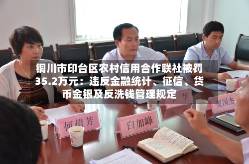 铜川市印台区农村信用合作联社被罚35.2万元：违反金融统计	、征信、货币金银及反洗钱管理规定-第1张图片