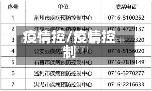疫情控/疫情控制-第1张图片