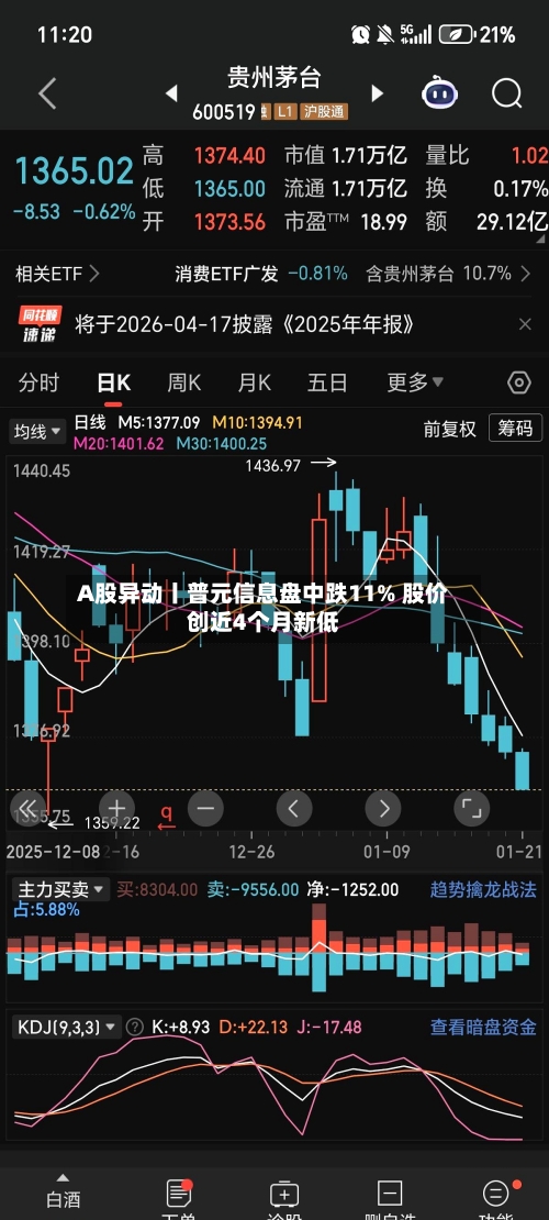 A股异动丨普元信息盘中跌11% 股价创近4个月新低-第1张图片