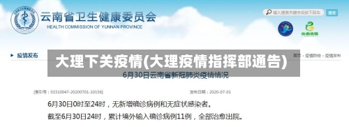 大理下关疫情(大理疫情指挥部通告)-第1张图片