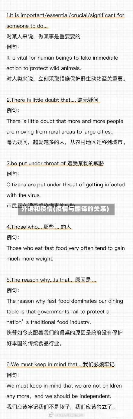 外语和疫情(疫情与翻译的关系)-第1张图片