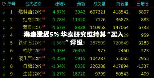海丰世界早盘涨近5% 华泰研究维持其“买入”评级-第2张图片