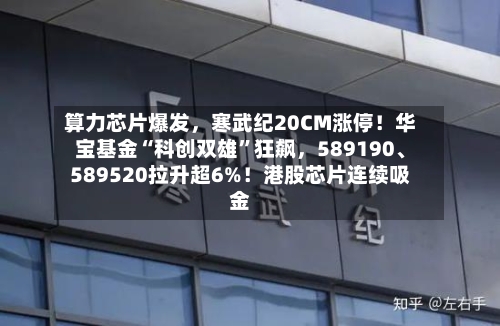 算力芯片爆发，寒武纪20CM涨停！华宝基金“科创双雄	”狂飙，589190、589520拉升超6%！港股芯片连续吸金-第1张图片