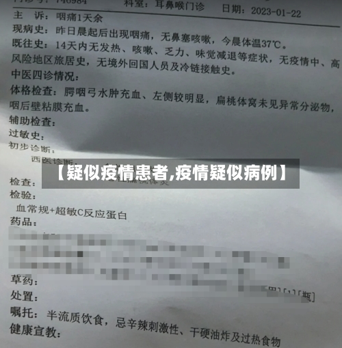 【疑似疫情患者,疫情疑似病例】-第1张图片