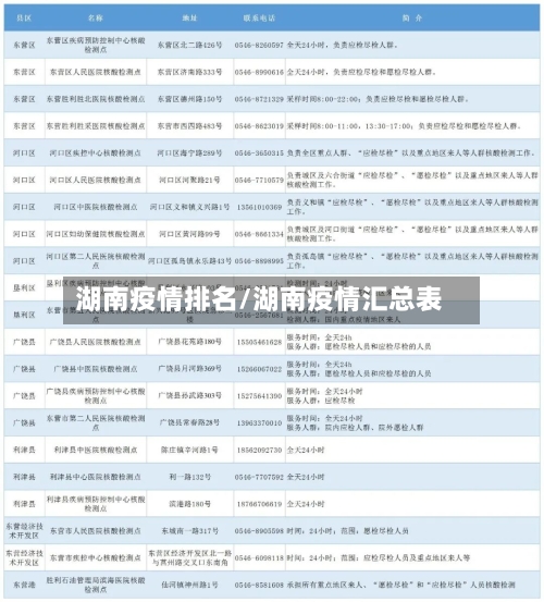 湖南疫情排名/湖南疫情汇总表-第3张图片