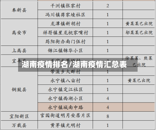 湖南疫情排名/湖南疫情汇总表-第2张图片