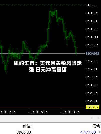 纽约汇市:美元因关税风险走强 日元冲高回落-第2张图片