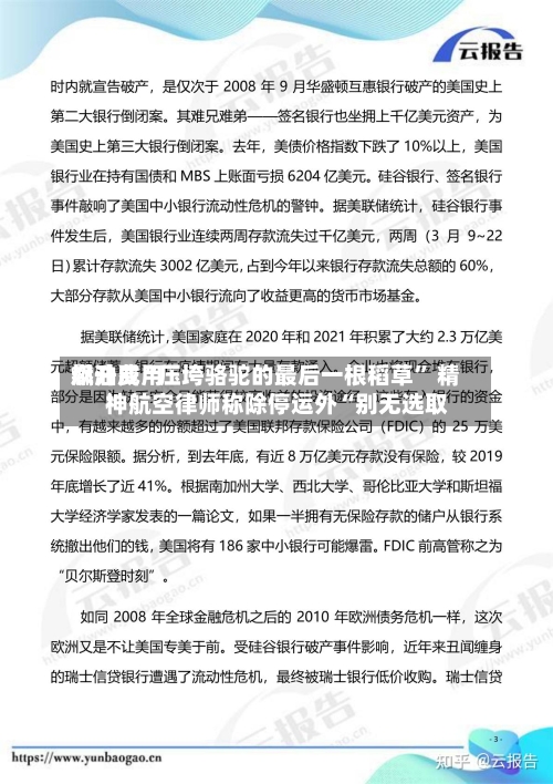 燃油费用飙升成“压垮骆驼的最后一根稻草	” 精神航空律师称除停运外“别无选取”-第3张图片