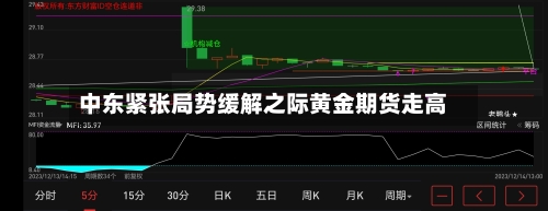中东紧张局势缓解之际黄金期货走高-第1张图片