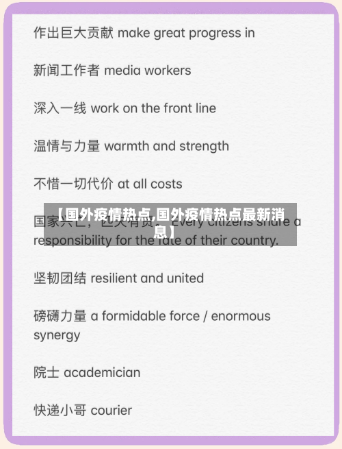 【国外疫情热点,国外疫情热点最新消息】-第1张图片
