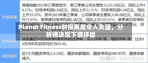 Planet Fitness财报再度令人失望	，分析师决定下调评级-第3张图片
