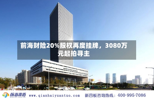 前海财险20%股权再度挂牌，3080万元起拍寻主-第3张图片