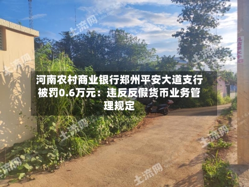 河南农村商业银行郑州平安大道支行被罚0.6万元：违反反假货币业务管理规定-第1张图片