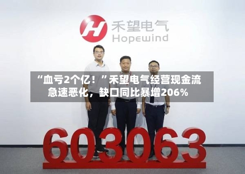 “血亏2个亿！”禾望电气经营现金流急速恶化，缺口同比暴增206%-第1张图片