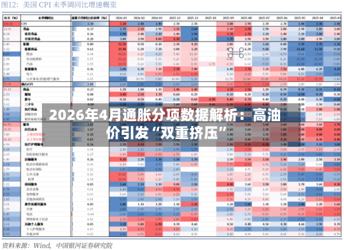 2026年4月通胀分项数据解析：高油价引发“双重挤压”-第1张图片