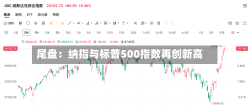 尾盘：纳指与标普500指数再创新高-第2张图片