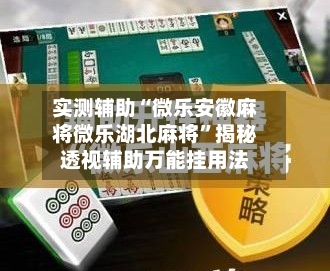 实测辅助“微乐安徽麻将微乐湖北麻将”揭秘透视辅助万能挂用法-第2张图片