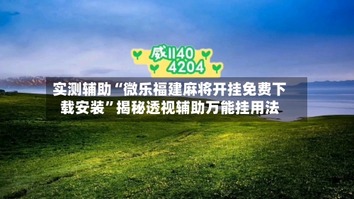 实测辅助“微乐福建麻将开挂免费下载安装”揭秘透视辅助万能挂用法-第2张图片