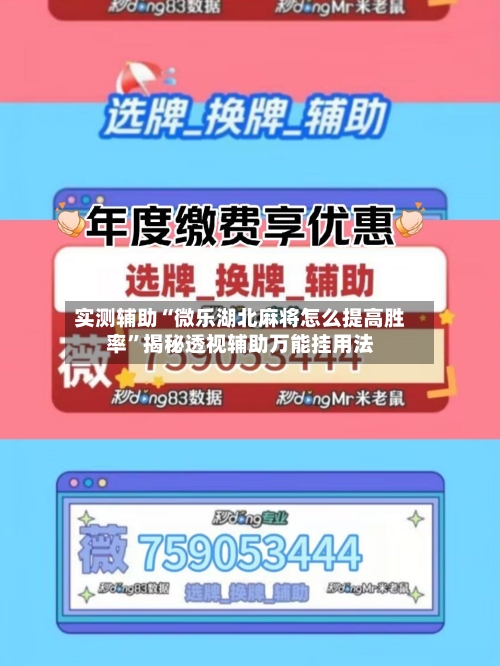 实测辅助“微乐湖北麻将怎么提高胜率	”揭秘透视辅助万能挂用法-第1张图片