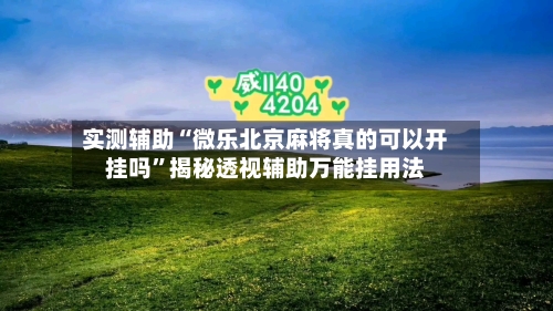 实测辅助“微乐北京麻将真的可以开挂吗	”揭秘透视辅助万能挂用法-第1张图片