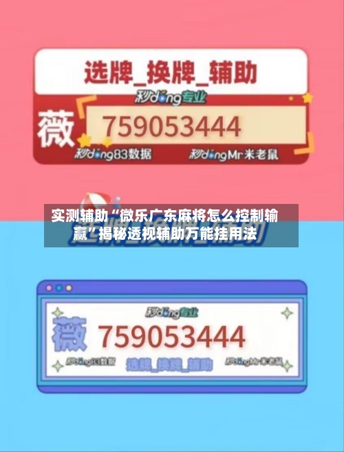 实测辅助“微乐广东麻将怎么控制输赢	”揭秘透视辅助万能挂用法-第1张图片